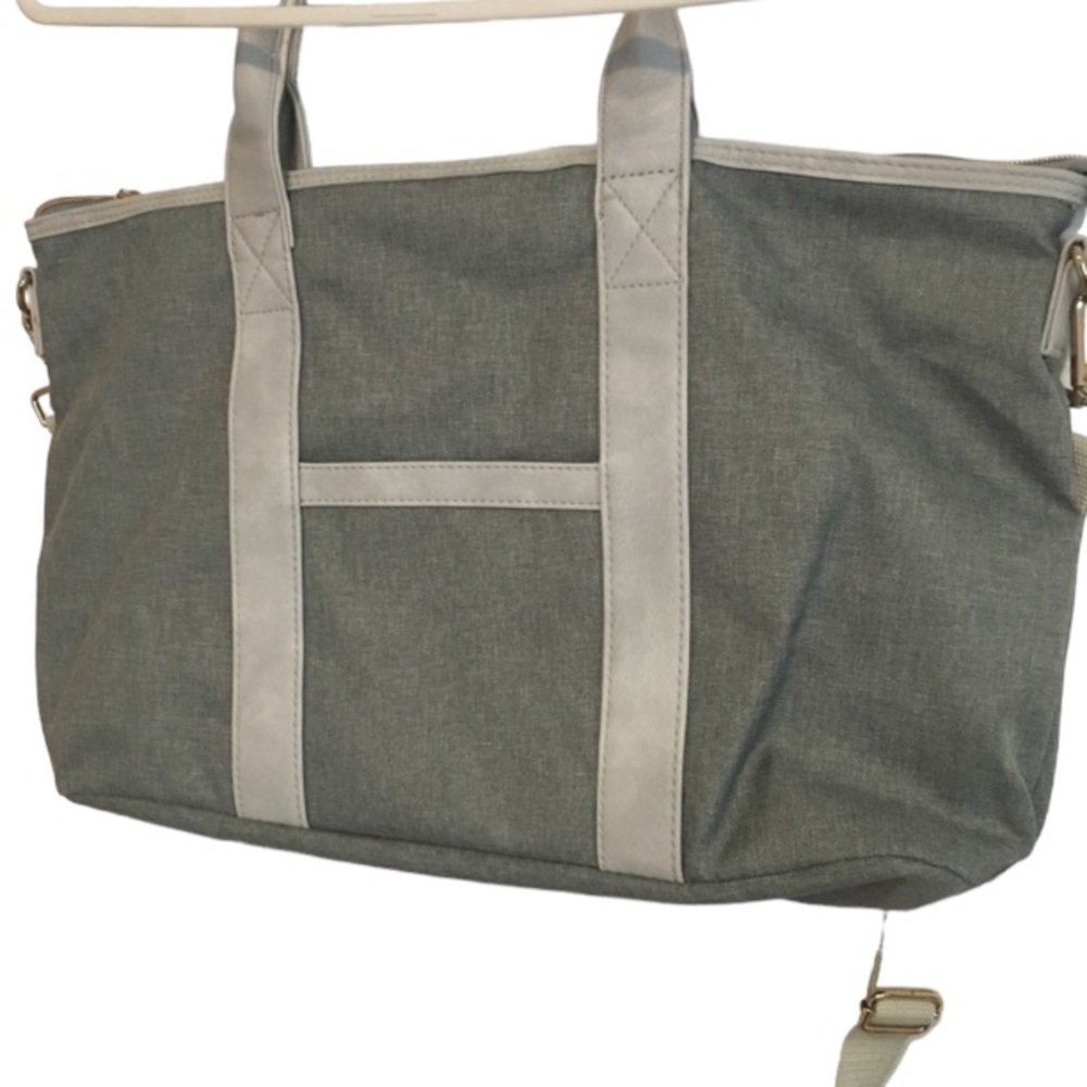 NEW Overnight Shoulder Strap Bag Blue Gray